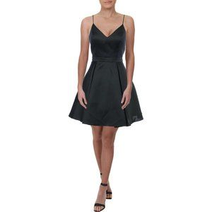 NWT Aqua mini bow-back party black dress size 10